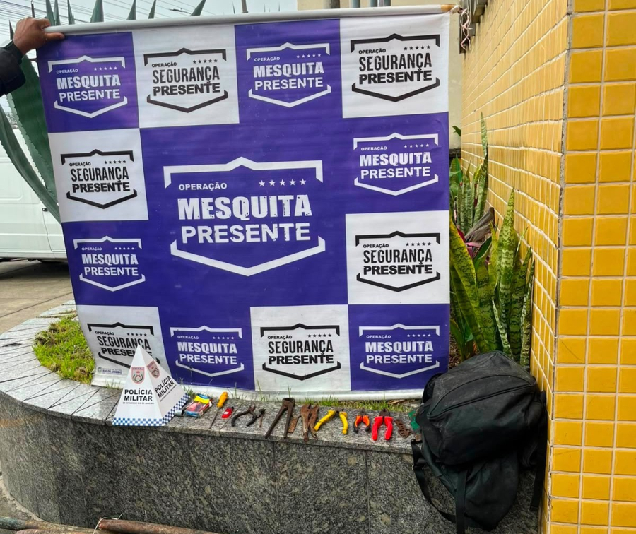 Segurança Presente prende homem por furto de cerca de 50 kg de tubulação de cobre em Mesquita